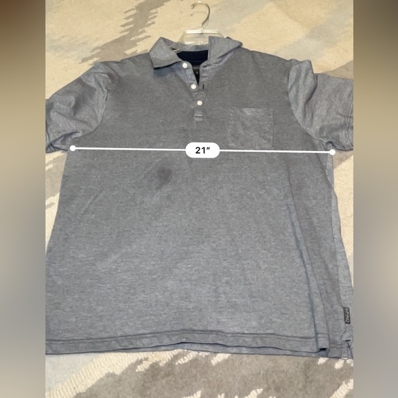 Buffalo by David Bittom light, blue polo shirt, size large - Picture 7 of 7